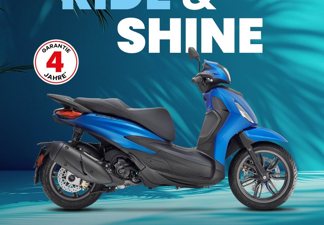 4 Jahre Garantie auf die neuen Piaggio-Modelle