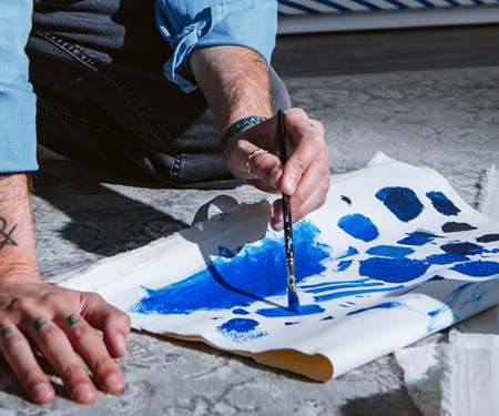 Die Panigale V4 Tricolore Italia inspiriert ein Kunstwerk des italienischen Künstlers Andrea Crespi