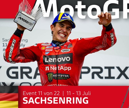 MotoGP Runde 11 am Sachsenring: Marc Márquez holt beim 200. MotoGP-Start Sieg Nr. 69