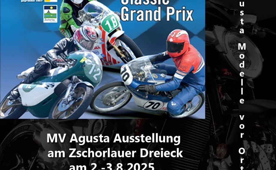 Exklusive MV Agusta Modell-Ausstellung beim Zschorlauer Dreieckrennen!  Bild 1: Exklusive MV Agusta Modell-Ausstellung beim Zschorlauer Dreieckrennen!