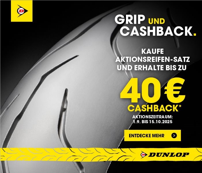 40 € Reifen Cash-Back mit Dunlop