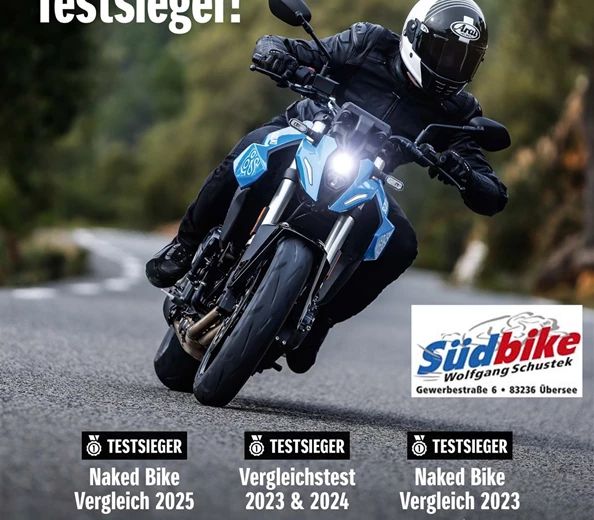 SUZUKI "GSX-R Jubiläums Aktion" 40 Jahre GSX-R Aktionspreise bei verschiedenen Modellen
AKTIONSMODELLE zum Sonderpreis nur sollange Vorrat reicht! ??
SUZUKI GSX-8S Modelle SONDERPREIS incl. NK 7.999,00€ Preisvorteil: 1,985,-€! ...