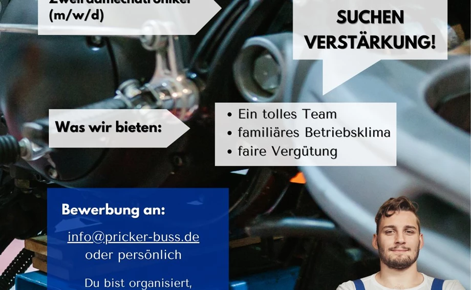 Zweiradmechatroniker / KFZ-Mechatroniker (m/w/d) gesucht Bild 1: Zweiradmechatroniker / KFZ-Mechatroniker (m/w/d) gesucht