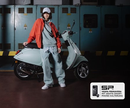 Gratis Smartphonehalterung zu deiner neuen Vespa Primavera!