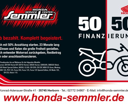 Honda Semmler - 50/50 Aktion Honda Bank