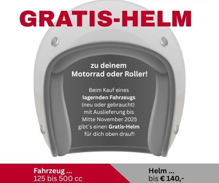 GRATIS-HELM zu deinem Motorrad!