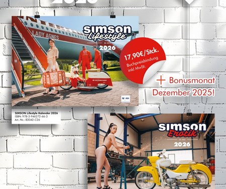 SIMSON-Kalender für 2026 hier wieder erhältlich
