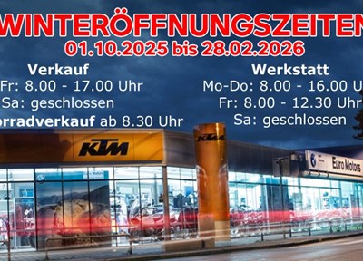 EMG News WINTERÖFFNUNGSZEITEN