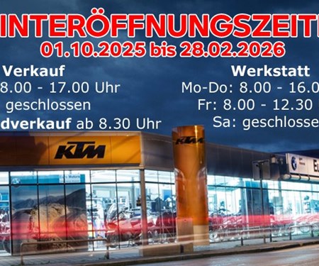 WINTERÖFFNUNGSZEITEN