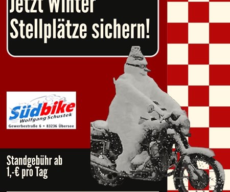 Jetzt Winter Stellplätze für Motorrad - Quad - Roller für 2025/26 sichern