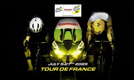 Tour de France 2025: Kawasaki Versys 1100 „mit von der Partie“