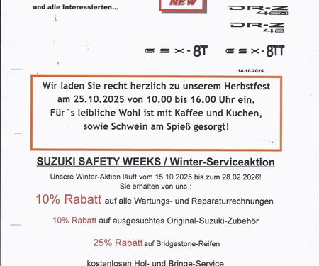 Herbstfest am 25.10.2025 von 10.00 bis 16.00 Uhr