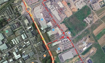 Bauarbeiten auf dem Weg zu sk-bikes