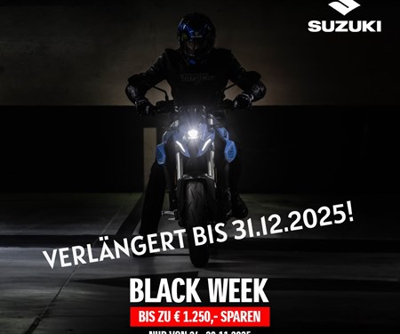 SUZUKI black week vom 24.bis 29.11.2025 - VERLÄNGERT bis 31.12.2025
