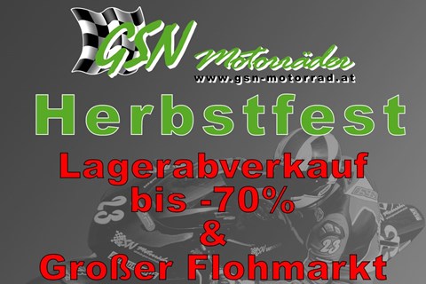 GSN Motorraeder-News: Herbstfest und Lagerabverkauf!