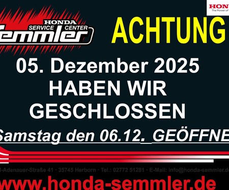 Wir haben am 05.12.2025 GESCHLOSSEN