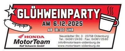 MotorTeam Ralf Schwerin GmbH-News: Glühweinparty am 06. Dezember