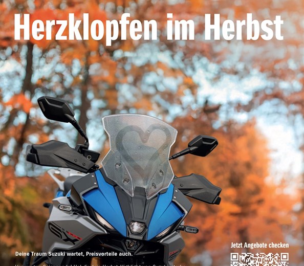 SUZUKI BLACK WEEKS Angebote bis 31.12.2025 
Black Weeks AKTIONSMODELLE zum Sonderpreis nur so lange der Vorrat reicht! 
SUZUKI GSX-8S Modelle*  SONDERPREIS incl. NK  7.999,00€   Preisvort ...