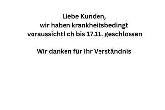 krankheitsbedingt geschlossen