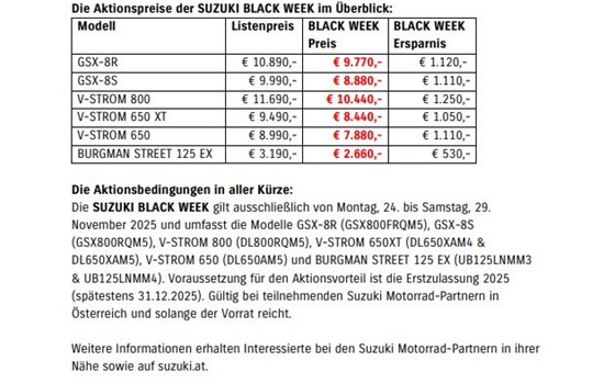 SUZUKI BLACK WEEK 2025 - Bild 8
