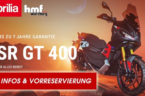 hmf Motorräder GmbH-News: Aprilia SR GT 400 - Der Crossover-Scooter!