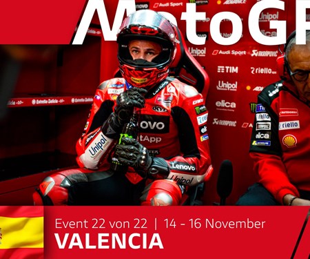 MotoGP Runde 22 in Valencia: Bagnaia scheidet im Grand Prix aus, Bulega wieder auf P15