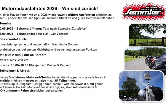 🏍️ Motorradausfahrten 2026 – Wir sind zurück! - Bild 1