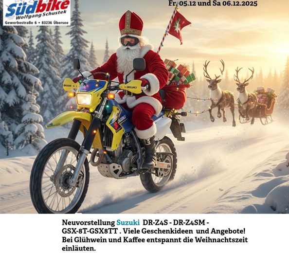 Nikolaustage bei Südbike Übersee Nikolausfeier bei Südbike - das Weihnachtsfest für Biker! Bist du bereit für die besten Geschenkideen und eine gemütliche Atmosphäre? Besuche uns  ...
