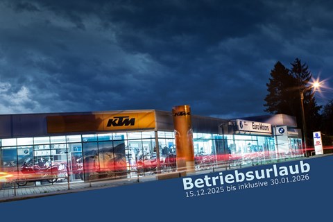 Euro Motors Graz Motorradhandels GmbH-News: Betriebsurlaub - 15.12.2025 bis inklusive 30.01.2026