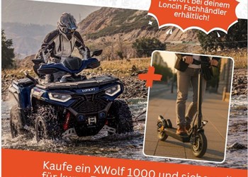 Verkaufen Loncin XWolf 1000L Camou + Gratis E-Scooter