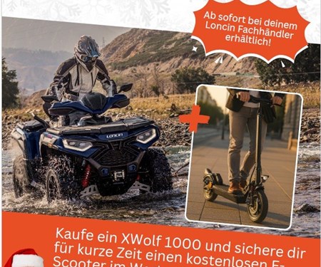 Verkaufen Loncin XWolf 1000L Camou + Gratis E-Scooter