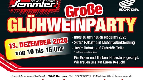 🎅🔥 Honda Semmler lädt ein zur großen GLÜHWEINPARTY! 🔥🎅
