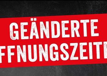 Geänderte Winteröffnungszeiten