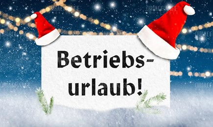 Weihnachts- und Neujahrsurlaub