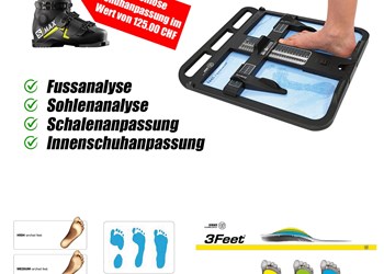 Kostenlose Skischuhanpassung im Wert von CHF 125