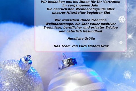Euro Motors Graz Motorradhandels GmbH-News: Frohe Weihnachten!