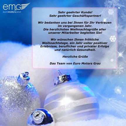 EMG News Frohe Weihnachten!
