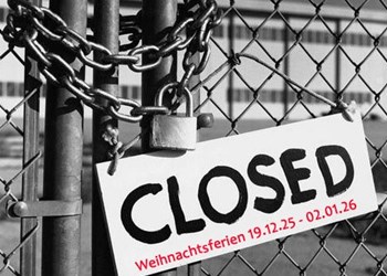 Schließtage zu Weihnachten und zum Jahreswechsel