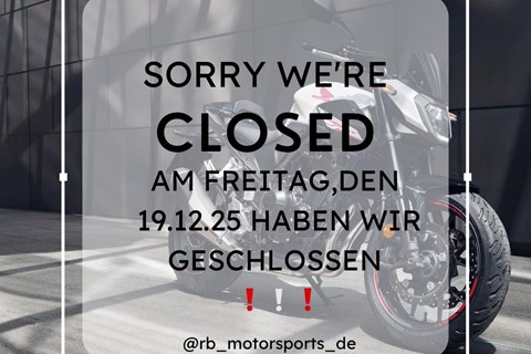 RB-Motorsports Bike & Car Service Ronny Bloch-News: Geschlossen am 19.12.25