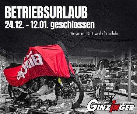 Ginzinger Betriebsurlaub 24.12. bis 12.01.
