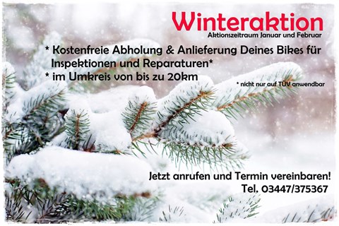 Zweirad List-News: Kostenloser Hol- und Bringedienst im Januar und Februar bei Zweirad List *