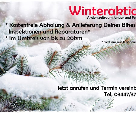 Kostenloser Hol- und Bringedienst im Januar und Februar bei Zweirad List *