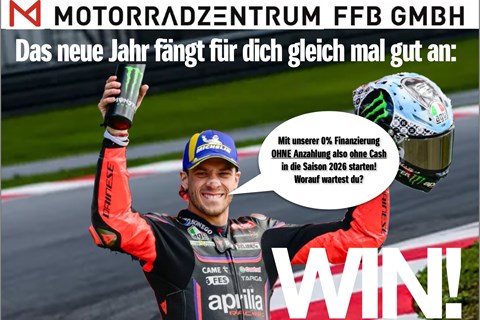 Motorradzentrum FFB GmbH-News: 0% ohne Anzahlung - Aprilia & Moto Guzzi ab Januar