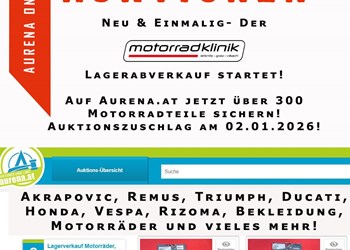 Über 300 Motorradartikel auf Aurena ersteigern!