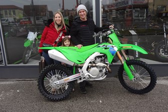 Übergabe einer Kawasaki KX 250!