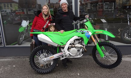 Übergabe einer Kawasaki KX 250!