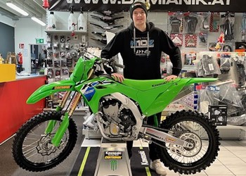 Michael und seine neue Kawasaki KX 250!