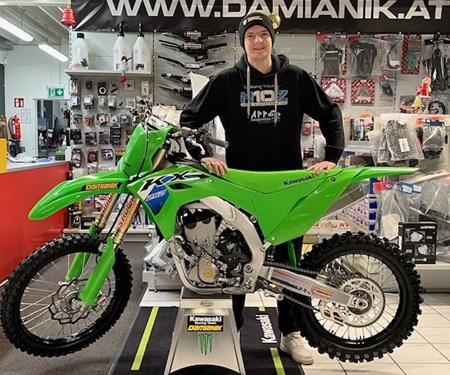 Michael und seine neue Kawasaki KX 250!