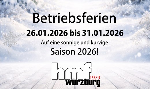 Betriebsruhe vom 26.01. bis 31.01.2026