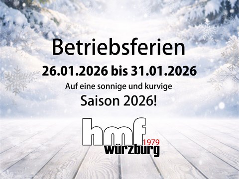 Betriebsruhe vom 26.01. bis 31.01.2026